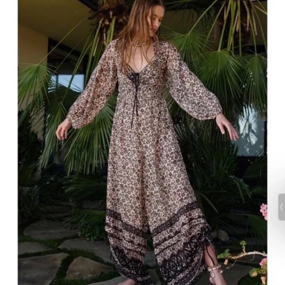 New Free People Forever Timeless Soulmate Boho Jumpsuit Size XS - Picture 9 of 16